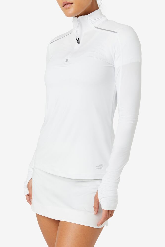 Pickleball 1/4 Zip Long Sleeve 100 Femme|IKWX-98024012